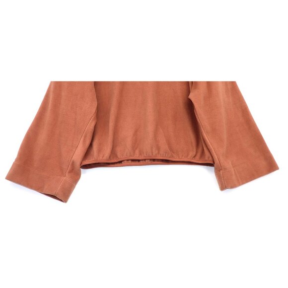 Beyond Yoga XL Womens Rust Fleece Turtleneck Pullover Oversized Sleeves USA Made - Picture 6 of 9